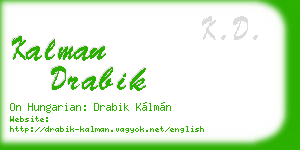 kalman drabik business card