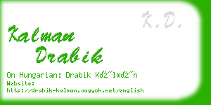 kalman drabik business card